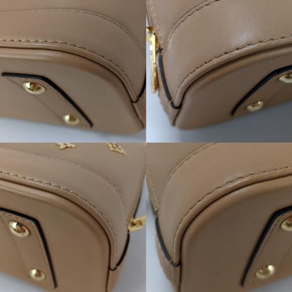 SOLD Louis Vuitton Alma Metal Monogram Bb Brown Camel Leather Satchel - Picture 7 of 9